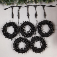 Гирлянда &laquo;Клип-лайт&raquo; 5 нитей по 20 м, IP44, УМС, тёмная нить, 665 LED, свечение синее, 24 В