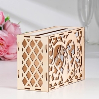 Свадебный банк "Любовь", дерево, сборный, 24х10х16 см Свадебный банк "Любовь", дерево, сборный, 24х10х16 см