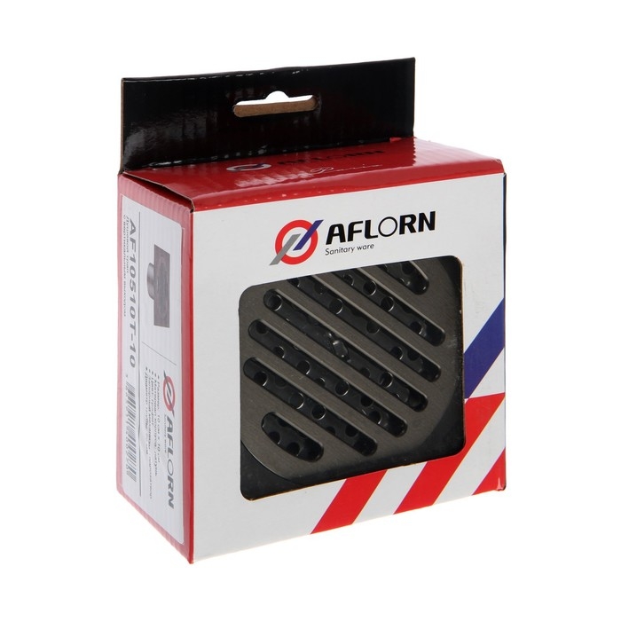 Трап AFLORN AF10510T-10, d=50 мм, вертикальный, 100х100 мм, латунь, графит Трап AFLORN AF10510T-10, d=50 мм, вертикальный, 100х100 мм, латунь, графит