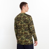 Лонгслив мужской с начёсом, цвет камуфляж тёмно-зелёный, размер 50 Лонгслив мужской с начёсом, цвет камуфляж тёмно-зелёный, размер 50