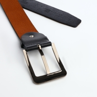 Ремень мужской, ширина 3,5 см, винт, пряжка металл, цвет чёрный