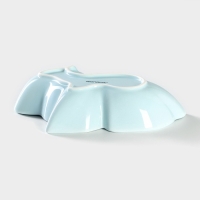 Блюдо керамическое сервировочное глубокое Доляна &laquo;Милашки. Зайка&raquo;, 300 мл, 17,5&times;12,6&times;4 см, цвет голубой