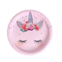 Набор бумажной посуды одноразовый Единорог Мордочка&raquo;, 6 тарелок, 6 стаканов