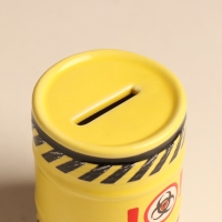 Копилка керамика "Зона повышенной жадности" жёлтая 6,5х6,5х9 см