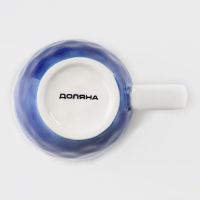 Кружка фарфоровая Доляна &laquo;Космос&raquo;, 400 мл, цвет синий