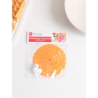 Крышка - непроливайка силиконовая Доляна &laquo;Лама&raquo;, d=10 см, цвет оранжевый