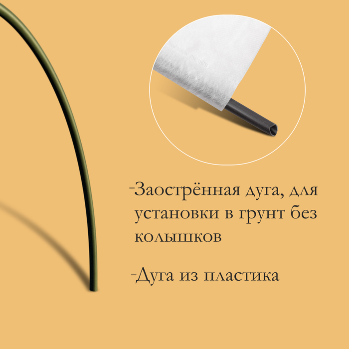 Парник прошитый, длина 4 м, 4 дуги из пластика, дуга L = 2 м, d = 16 мм, спанбонд 35 г/м², «Малышок» Парник прошитый, длина 4 м, 4 дуги из пластика, дуга L = 2 м, d = 16 мм, спанбонд 35 г/м², «Малышок»