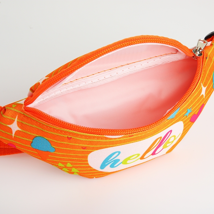 Сумка поясная детская на молнии, цвет оранжевый Сумка поясная детская на молнии, цвет оранжевый
