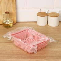 Полка подвесная в холодильник раздвижная Доляна, 20(28)&times;16,2&times;7,5 см, цвет МИКС