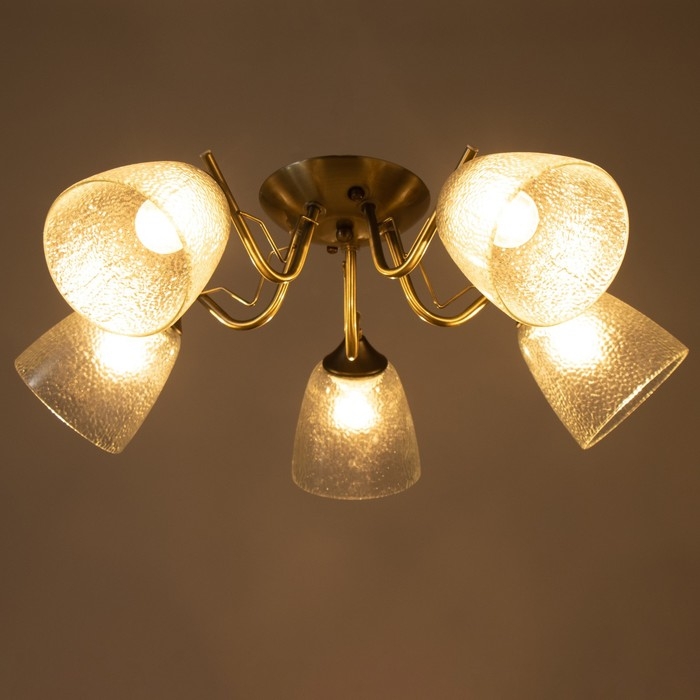 Люстра "Эсм BayerLuxина" 5хЕ27 40Вт бронза 50х50х19 см BayerLux