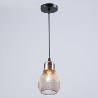 Светильник "Лампа" 1х60Вт Е27 черный/медь 12х12х18см Светильник "Лампа" 1х60Вт Е27 черный/медь 12х12х18см