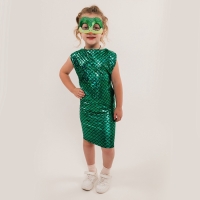 Новый год! Карнавальный костюм «Сверкающая змейка», платье, перчатки, маска, рост 116-122 см Новый год! Карнавальный костюм «Сверкающая змейка», платье, перчатки, маска, рост 116-122 см