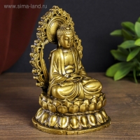 Нэцке полистоун под бронзу "Медитация будды" 14,5х9,5х8,3 см Нэцке полистоун под бронзу "Медитация будды" 14,5х9,5х8,3 см