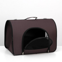 Сумка - переноска для животных, 2 входа, 49 х 30 х 35 см, коричневая Сумка - переноска для животных, 2 входа, 49 х 30 х 35 см, коричневая