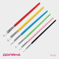 Набор кондитерских кисточек для декорирования Доляна &laquo;Леонардо&raquo;, 6 шт