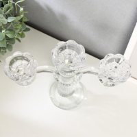 Подсвечник стекло на 3 свечи "Канделябр" 21х23,5х7,8 см Подсвечник стекло на 3 свечи "Канделябр" 21х23,5х7,8 см