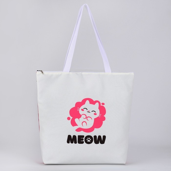 Шопер Meow, на молнии, 37х32х10см