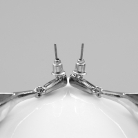 Серьги металл &laquo;Абстракция&raquo; свёрнутый лист, цвет серебро