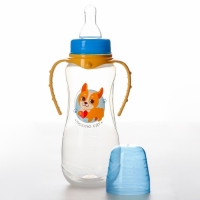 Бутылочка для кормления &laquo;Собачка Лу&raquo;, классическое горло, 250 мл., от 0 мес., приталенная, с ручками