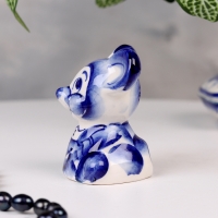 Сувенир гжель &laquo;Мышь&raquo;, бело-синий,керамика,