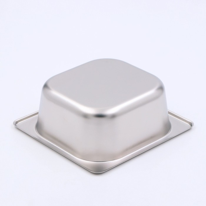 Гастроёмкость 1/6 из нержавеющей стали, 65 мм, 17,6&times;16,2&times;6,5 см, толщина 0,8 мм