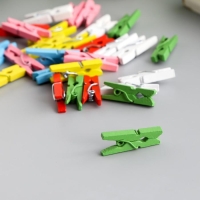 Декор для творчества дерево "Прищепка" 2,5 см (набор 30 шт) 10,5х11,5 см Декор для творчества дерево "Прищепка" 2,5 см (набор 30 шт) 10,5х11,5 см