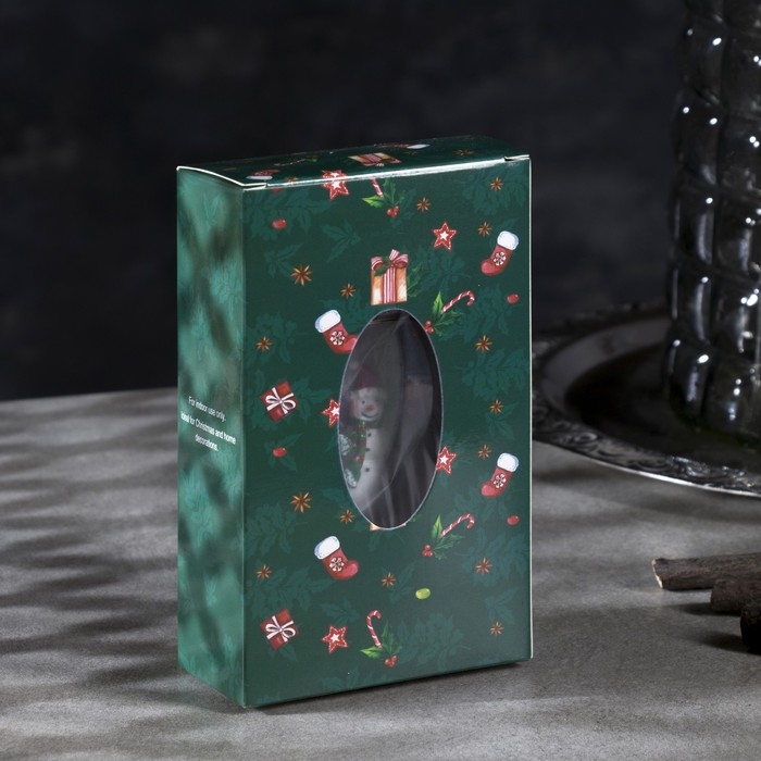 Светодиодная фигура &laquo;Снеговик&raquo; 7.6 &times; 13.5 &times; 3.2 см, пластик, батарейки AG13х3 (в комплекте), свечение тёплое белое