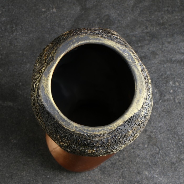 Ваза-подставка к бижутерии "Африканка", бронза, 3,5 л/33х20см