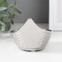 Подсвечник керамика на 1 свечу "Капля" d=5 см серебро 11х9х8 см Подсвечник керамика на 1 свечу "Капля" d=5 см серебро 11х9х8 см