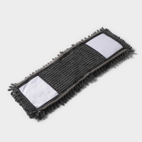 Насадка для плоской швабры Доляна, микрофибра букли, 43&times;13 см, цвет серый