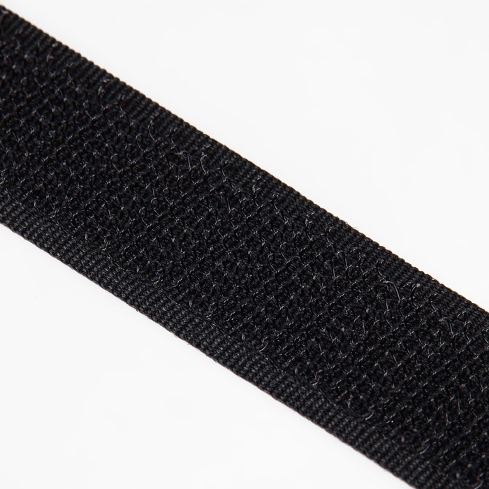 Липучка &laquo;Крючок&raquo;, 20 мм &times; 25 &plusmn; 1 м, цвет чёрный