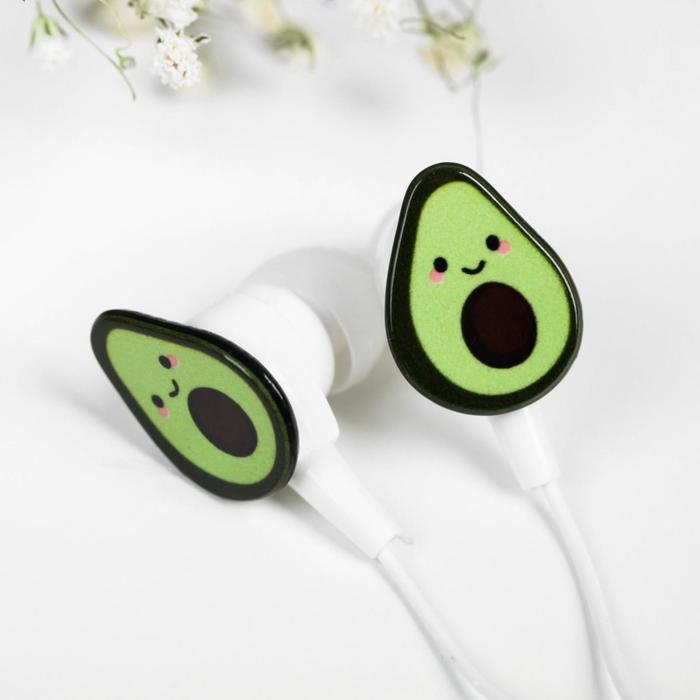 Наушники на открытке, &laquo;Авокадо&raquo;, 11 х 20,8 см