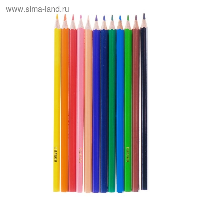 Карандаши 12 цветов Карандаши 12 цветов "Гамма" "Классические", стержень d=2.6 мм, шестигранные