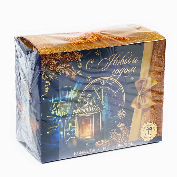 Подарочный набор &laquo;С Новым годом&raquo;: чай 50 г., конфеты 110 г., печенье брауни 120 г.