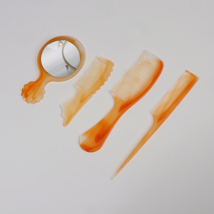 Набор парикмахерский, 4 предмета, цвет &laquo;янтарный&raquo;