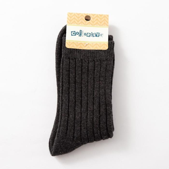 Носки мужские теплые Collorista Однотонные, цвет тёмно--серый, размер 40-42 (25-27 см) Носки мужские теплые Collorista Однотонные, цвет тёмно--серый, размер 40-42 (25-27 см)