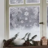 Наклейки новогодние на окна &laquo;Зимние узоры&raquo;, многоразовые, 50 х 70 см