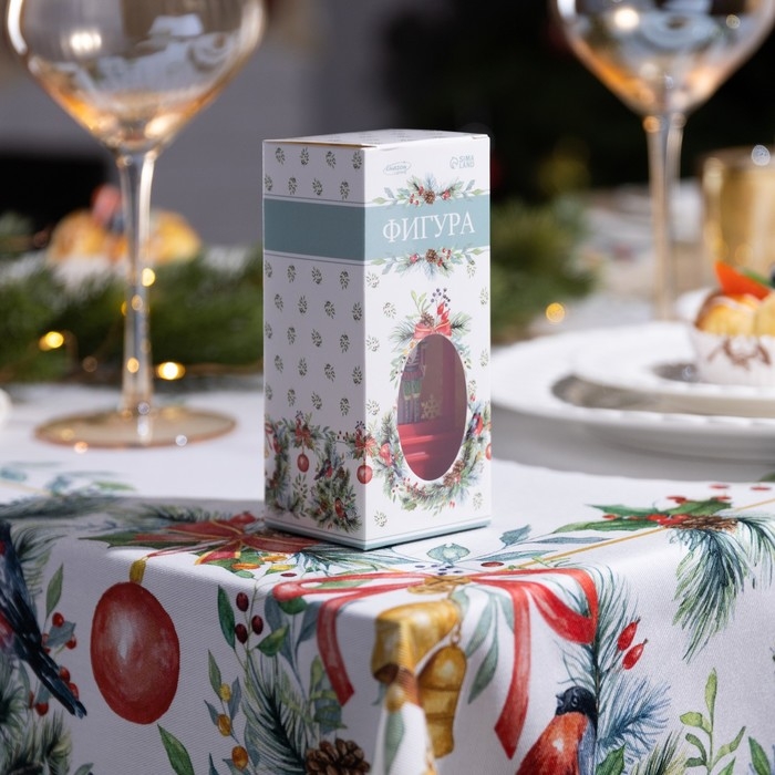 Светодиодная фигура &laquo;Красный фонарь с щелкунчиком&raquo; 5 &times; 12 &times; 5 см, пластик, батарейки AG13х3 (в комплекте), свечение тёплое белое