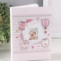 Фотоальбом 36 фото 10X15см, "Ребёнок", розовый, ПП карм.,мягкая обложка