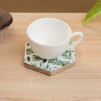 Подставка под горячее (набор 4 шт) "Оливковая ветвь" дерево манго 15х13х5 см