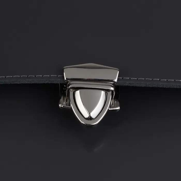 Застёжка для сумки, 3.3&times;3.5 см, цвет серебряный