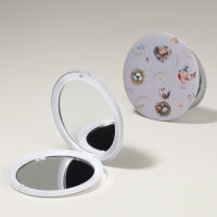 Зеркало складное «Птички», d = 7,3 см, с увеличением, цвет сиреневый Зеркало складное «Птички», d = 7,3 см, с увеличением, цвет сиреневый