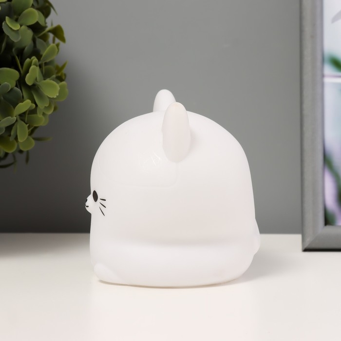 Ночник Ночник "Котенок" LED белый 9,5х10х10 см