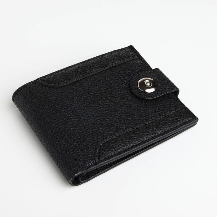 Портмоне мужское на магните, отдел для карт, монет, цвет чёрный Портмоне мужское на магните, отдел для карт, монет, цвет чёрный