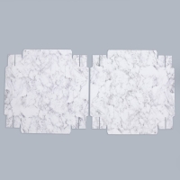 Коробка подарочная для цветов с вазой и PVC окнами складная, упаковка, &laquo;Мрамор&raquo;, 23 х 30 х 23 см