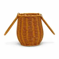 Корзина пластик 21 х 13 х 17 см, ручка13 см металл карскас коричневый