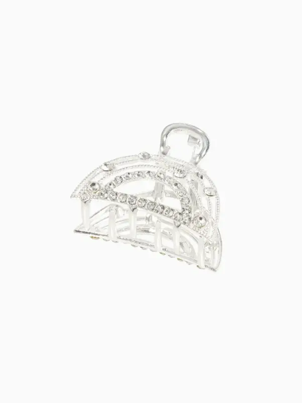 Краб для волос "Джули" дуга, 4 см, серебро