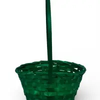 Набор корзин 3 шт 22х18x10 24х19x10 27х21x10 см ручка h=24/26/28 см зеленый