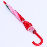 Детский зонт п/авт &laquo;Ягодный принт Клубника&raquo; d = 84 см, R = 42 см, 8 спиц, 68 &times; 10 &times; 8 см