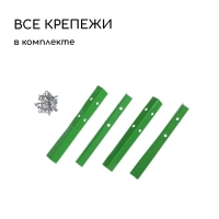 Грядка оцинкованная, 195 &times; 100 &times; 15 см, зелёная, Greengo